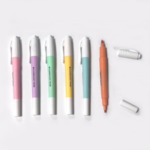 Marcador Fluorescente de Escritura Suave con Punta Oblicua de Secado Rápido para Apuntes Escolares y de Estudio - Product Image 1