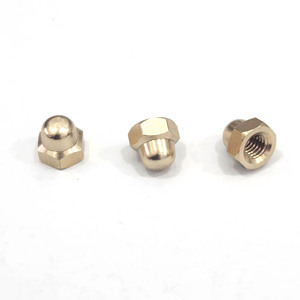 Tuercas Ciegas de Cobre Chapado en Oro Hechas a Medida, M4, Cabeza Hexagonal, Orificio Ciego, Tamaño de Rosca Métrica Personalizable - Product Image 2