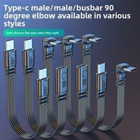 Typ-C Flaches Silikon USB2.0 Ladekabel mit PD Schnellladung und Datenübertragung für Fahrzeuge