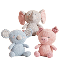 Vente chaude Personnalisé Doux Animal En Peluche Jouets Éléphant Dinosaure Lapin Koala Brodé Bébé Couette avec PP Coton Remplissage