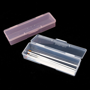 Petite boîte de rangement en plastique transparente, 2 couleurs, pour bijoux, fournitures d'art des ongles, étui de rangement - Product Image 6