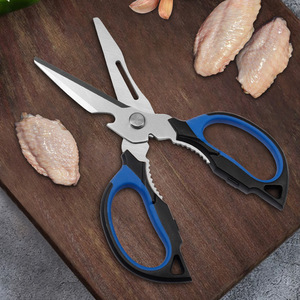 <b>Kitchen</b> <b>Scissors</b> Stainless Steel Red Black Handle Multi Functional For Meat And Vegetables Home Use - Product Image 3