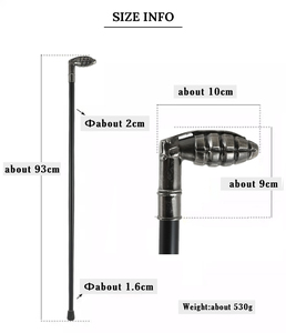 Bâton <span class=keywords><strong>de</strong></span> <span class=keywords><strong>marche</strong></span> décoratif <span class=keywords><strong>de</strong></span> haute qualité pour hommes, bâton <span class=keywords><strong>de</strong></span> <span class=keywords><strong>marche</strong></span> <span class=keywords><strong>de</strong></span> luxe en alliage élégant modèle <span class=keywords><strong>de</strong></span> Grenade béquille - Product Image 2