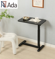 Bureau informatique ADA en métal avec levage à gaz et roulettes, table moderne pour ordinateur portable, pour fauteuil inclinable et canapé, hauteur réglable