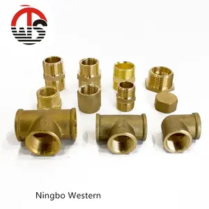 Professional Manufacture Coupling Female Air Hose Connectors Equal Reduced Tee Elbow Brass Pump Fitting