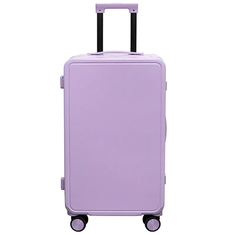 カスタムOEM頑丈なアルミニウムフレームは、8つのスピナーホイールを備えたスーツケースバッグを持ち運びますソリッドPC軽量ハードサイドトラベルラゲッジセット