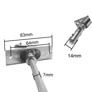 Accesorios de puerta y ventana de <span class=keywords><strong>persiana</strong></span> <span class=keywords><strong>enrollable</strong></span> de aleación de aluminio, junta universal de hardware, tipo cabeza de bala - Product Image 2