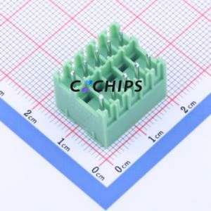 KF2EDGKVH-3.5-2*5P Plug-in Terminal Block Through hole,P=3.5mm Connector Board-to-Board / Socket - Closed 2x5P 3.5mm Green - Product Image 2
