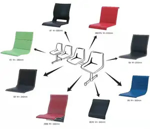 Yüksek kaliteli havaalanı bekleme koltuğu 4 kişilik alüminyum Pu Metal bekleme salonu tezgah sandalye