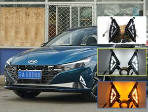 WINAUTO Nuevo Diseño de Faros Antiniebla LED Integrados con Luces de Circulación Diurna para <span class=keywords><strong>Hyundai</strong></span> Elantra 2020-<span class=keywords><strong>2022</strong></span>, Marco de Faros Antiniebla + Luz Diurna - Product Image 5