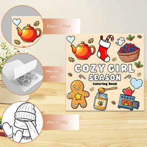 كتاب تلوين لعيد الميلاد وعيد الهالويين بعنوان "موسم الفتيات المريح" مع فرن وخبز الزنجبيل للرجل ، كتاب تلوين ممتع للمتعة الاحتفالية - Product Image 3