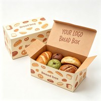 Boîtes d'emballage personnalisées en carton jetable pour gâteaux, muffins, biscuits, croissants et pains, de qualité alimentaire, pour boulangeries
