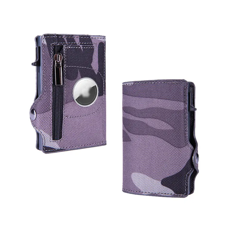 Custom Mens Air Tag Wallet Metal Money Clip Portable Card Holder Men Slim Aluminum Holder Wallet With Airtag
