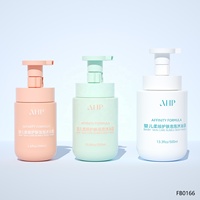 Cosmétiques dégradés recyclé shampooing mousse pompe bouteille 200ml personnalisé lavage du visage savon emballage mignon forme ronde nettoyage des cils