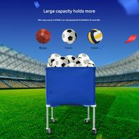 Chariot de rangement pliable pour ballons de football avec roues pour terrains d'entraînement, clubs et organisation d'équipements sportifs