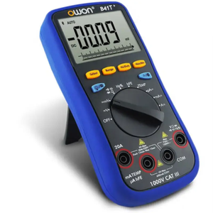 OWON B41T+ มัลติมิเตอร์อุตสาหกรรมกันน้ำ พร้อมวัดแรงดันไฟฟ้า 0-600V กระแสไฟ 20A วัดอุณหภูมิ พร้อมไฟแสดงสถานะแบตเตอรี่ต่ำ - Product Image 2