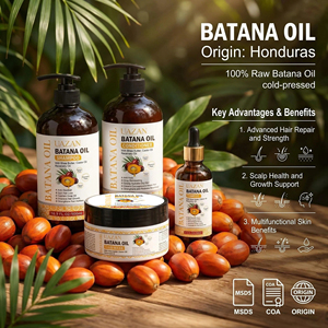 Shampooing et après-<span class=keywords><strong>shampoing</strong></span> bio sans sulfate à l'huile de Batana et au beurre de karité, marque privée OEM, favorisant la croissance des cheveux et réparant les dommages - Product Image 1