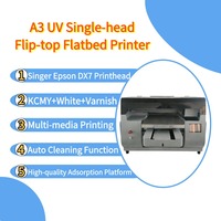 Nueva Impresora UV Plana A3 Versátil con Tinta UV, Totalmente Automática, para Carcasas de Teléfono, Acrílico, Vidrio, Metal, TPU Todo en Uno