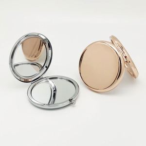 Personalized Rose Gold <b>Make</b> up Mirror Bridesmaid Wedding Guest Gift Round Metal Pocket Makeup Mirror Holiday Mother's Day - Product Image 1