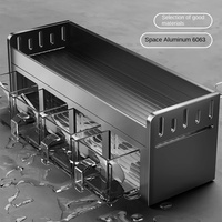 Étagère murale double niveau multifonctionnelle pour assaisonnements, sans perforation, style moderne et simple, ensemble de boîtes et bocaux pour la cuisine domestique
