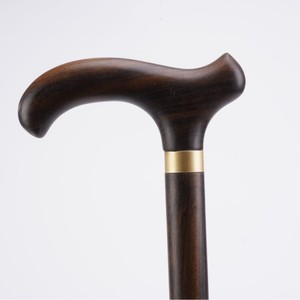 Canne de marche en bois d'ébène avec poignée courbée, bâton de soutien léger en bois massif pour personnes âgées, cadeau haut de gamme en stock - Product Image 1