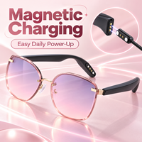 Lunettes Intelligentes 5.3 à Verres Dégradés, Protection UV, 180 mAh, 5-6h d'Autonomie Musicale, Charge Magnétique, TR90, Double Haut-parleur, Audio Ouvert