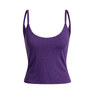 Camisetas sin mangas 100% poliéster transpirables y ecológicas para mujer, cuello redondo, corte ajustado, con logo personalizado, para unisex, de alta calidad. - Product Image 1