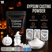 Bubuk Gipsum Tanpa Gelembung Ekstra Putih 9.0Mpa Permukaan Halus Bubuk Resin Ramah Lingkungan untuk Halloween Diy Labu Lukis