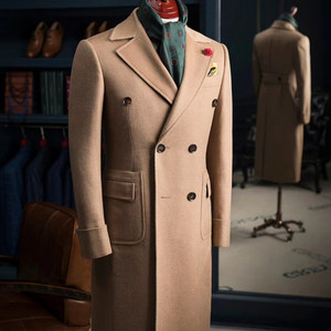 <span class=keywords><strong>Cappotto</strong></span> da <span class=keywords><strong>uomo</strong></span> fatto a mano su misura personalizzato autunno e inverno nuovo <span class=keywords><strong>cappotto</strong></span> di lana - Product Image 5