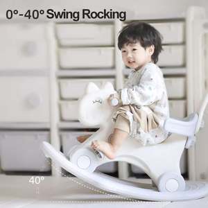 Plastik Hadiah Natal Bayi Dalam Ruangan Luar Ruangan Tempat Bermain Balita Anak Hewan Kecil Kursi Naik Mainan Kuda Goyang untuk Anak-anak - Product Image 3