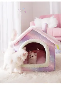 Fabricant en gros, design mignon, <span class=keywords><strong>maison</strong></span>-cave chaude en peluche courte pour petit chien et <span class=keywords><strong>chat</strong></span> - Product Image 4