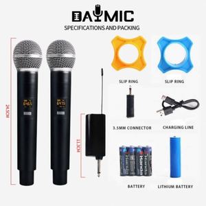 Système de microphone sans fil professionnel UHF SM 58 OEM d'usine pour carte son, table de mixage audio, PC et podcasting - Product Image 2