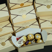 Boîte à bonbons rectangulaire personnalisée avec logo, en carton portable, pour chocolats, idéale pour les fêtes et les cadeaux invités