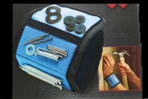 Magnético pulsera bolsa para la celebración de tornillo uñas taladro herramientas de reparación con 10Pcs imanes fuertes - Product Image 6