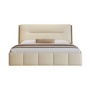 Offre Spéciale : Ensemble de Meubles de <span class=keywords><strong>Chambre</strong></span> en Cuir Blanc Crème – Lit Moderne de Luxe King Size, Cadre de Lit Double Confortable pour <span class=keywords><strong>Chambre</strong></span> à <span class=keywords><strong>Coucher</strong></span> - Product Image 6