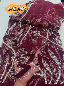 Luxury Lace 2025 Chantilly Sequin <strong>Net</strong> Embroidered Sequence Embroidery <strong>Fabric</strong> pink 3d Beads Sequin Lace <strong>Fabric</strong> - Product Image 2