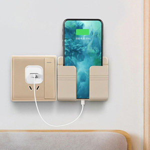 Wall Mounted Organizer Air Conditioner TV <strong>Remote</strong> Control Storage Box Mobile Phone Plug <strong>Holder</strong> Multifunction USB Charging Stand - Product Image 5