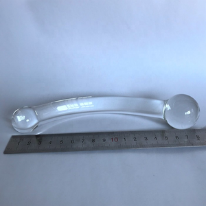 Varita de vidrio de doble punta para tensar la vagina, masajeador de próstata arqueado, plug anal de vidrio, juguetes sexuales para adultos - Product Image 6