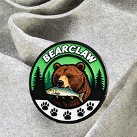Badge en métal émaillé personnalisé sur le thème de l'ours, épingles de revers avec logo personnalisé, vente en gros, fabricant OEM ODM, commande en gros, souvenir