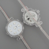Fuente de Luz Puntual LED de 5cm, DC24V, 50mm, RGB SMD5050, IP65, Impermeable, de Alta Luminosidad