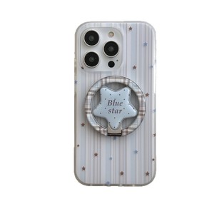 Funda Magnética Simple con Diseño de Rayas y Estrellas para iPhone 17 Pro Max 16 15 14, Doble Capa, para Mujer - Product Image 1