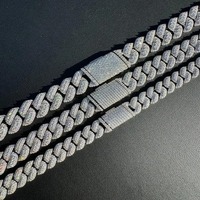 Collier chaîne cubaine en moissanite de luxe, best-seller, pour hommes et femmes, bijoux de mode hip-hop, disponible au prix export.