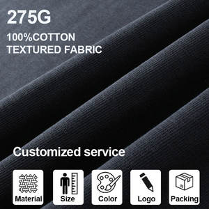 Camisetas en blanco lavadas de gran tamaño del fabricante de camisetas de algodón de 275g de peso pesado para impresión personalizada - Product Image 6