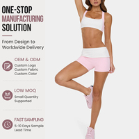 Ensemble de yoga extensible quatre directions, short et haut, anti-transpiration, qualité supérieure, deux pièces, idéal pour les squats