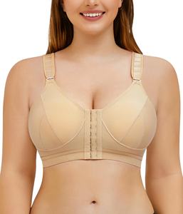 Almohadillas extraíbles con cierre de gancho frontal personalizado de fábrica, sujetador quirúrgico con espalda cruzada, sujetador de cirugía postoperatoria para mujer - Product Image 2