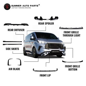 Accessori Esterni per Auto Kit di Aggiornamento Corpo Vettura con Labbro Paraurti Anteriore e Spoiler Posteriore per <span class=keywords><strong>Ford</strong></span> Transit Custom <span class=keywords><strong>Van</strong></span> 2025 - Product Image 1