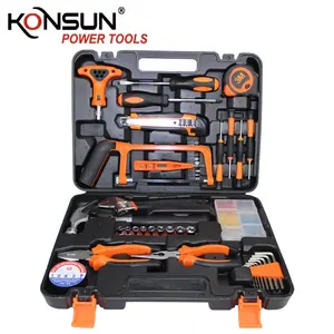 Konsun DIY full functioning 45pcs Plastic Box Storage Home Use General Household Maintenance Hand Tool Ki