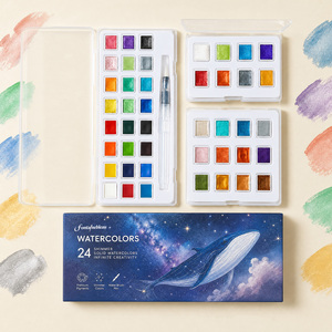 Juego de Pinturas de Acuarela Sólidas de 8 Colores, en Formato Mini Portátil, Personalizables al por Mayor (OEM), para Niños y Principiantes - Product Image 5