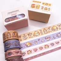 Ruban adhésif washi japonais imprimé sur mesure avec motif animal, ruban de masquage adhésif acrylique, autocollants washi en gros