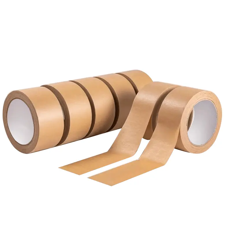 Strapping Reinforcement Reinforced Kraft Paper Tape Customized Logo For Industrial Packaging Strapping Reinforcement